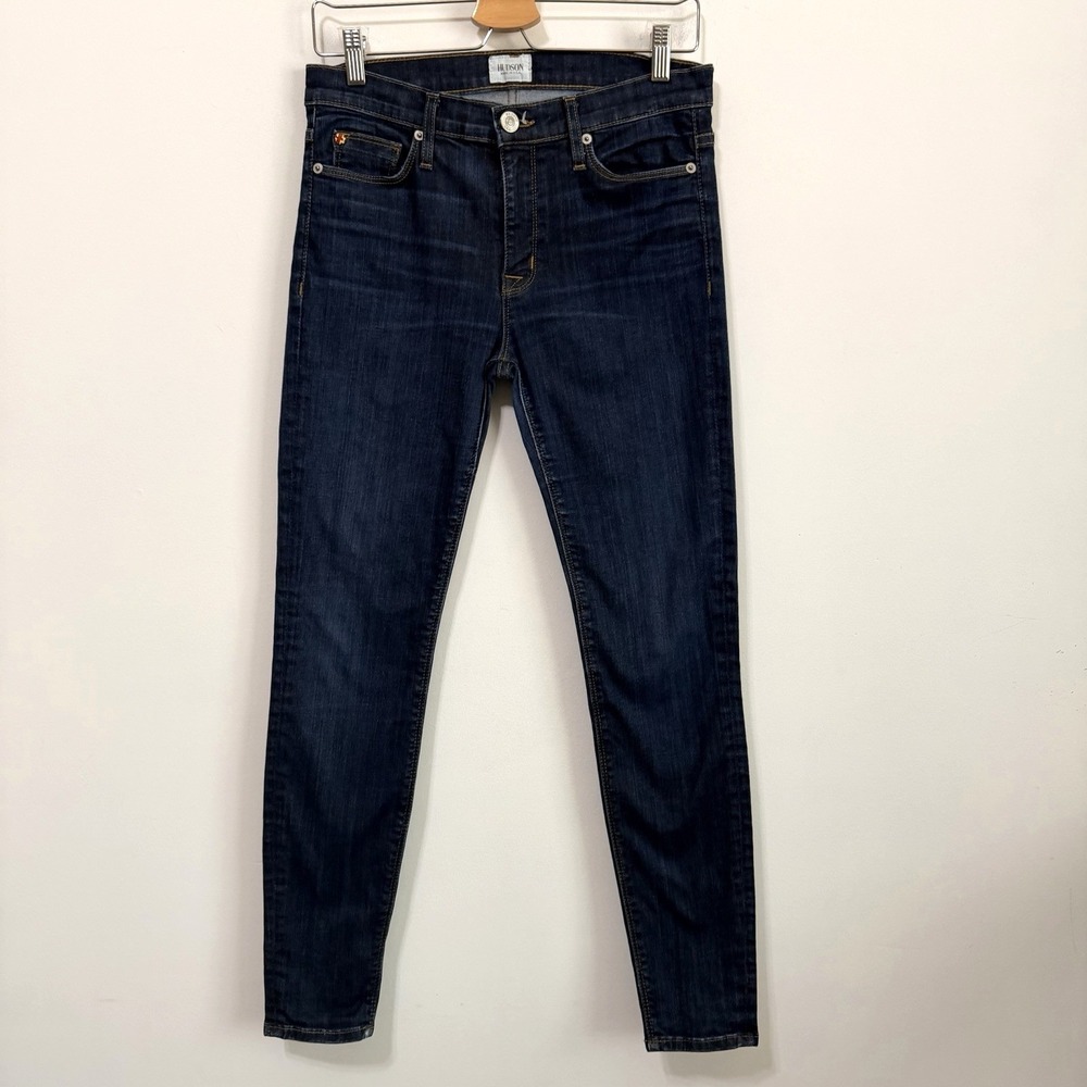 Hudson Jeans 29 Nico Super Skinny‎ Mid Rise Blue Stretch 30x29 Ankle Casual USA